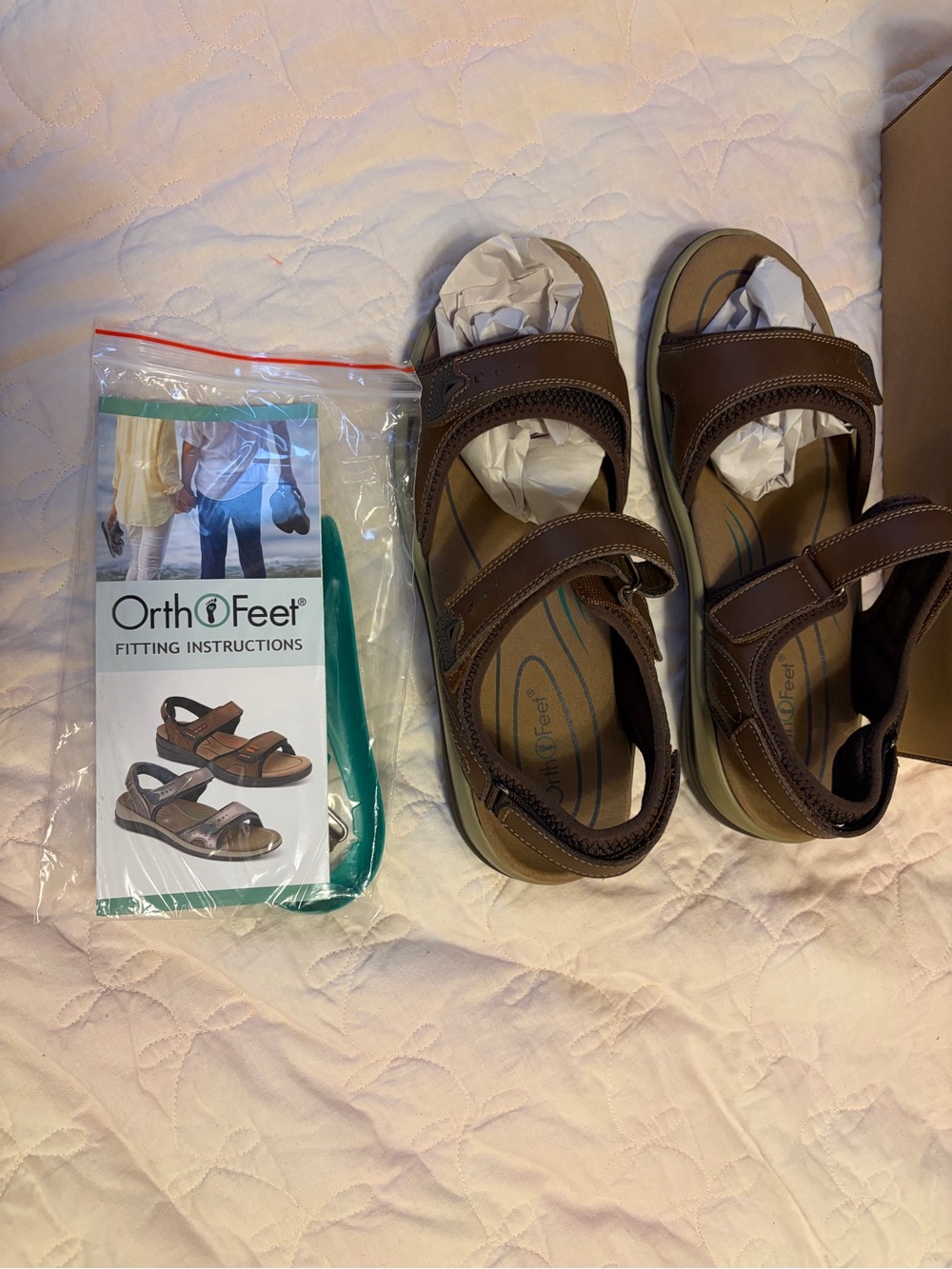 OrthoFeet size 8.5 Malibu leather Women's Brown Sandals